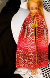 barbie red gold cape
